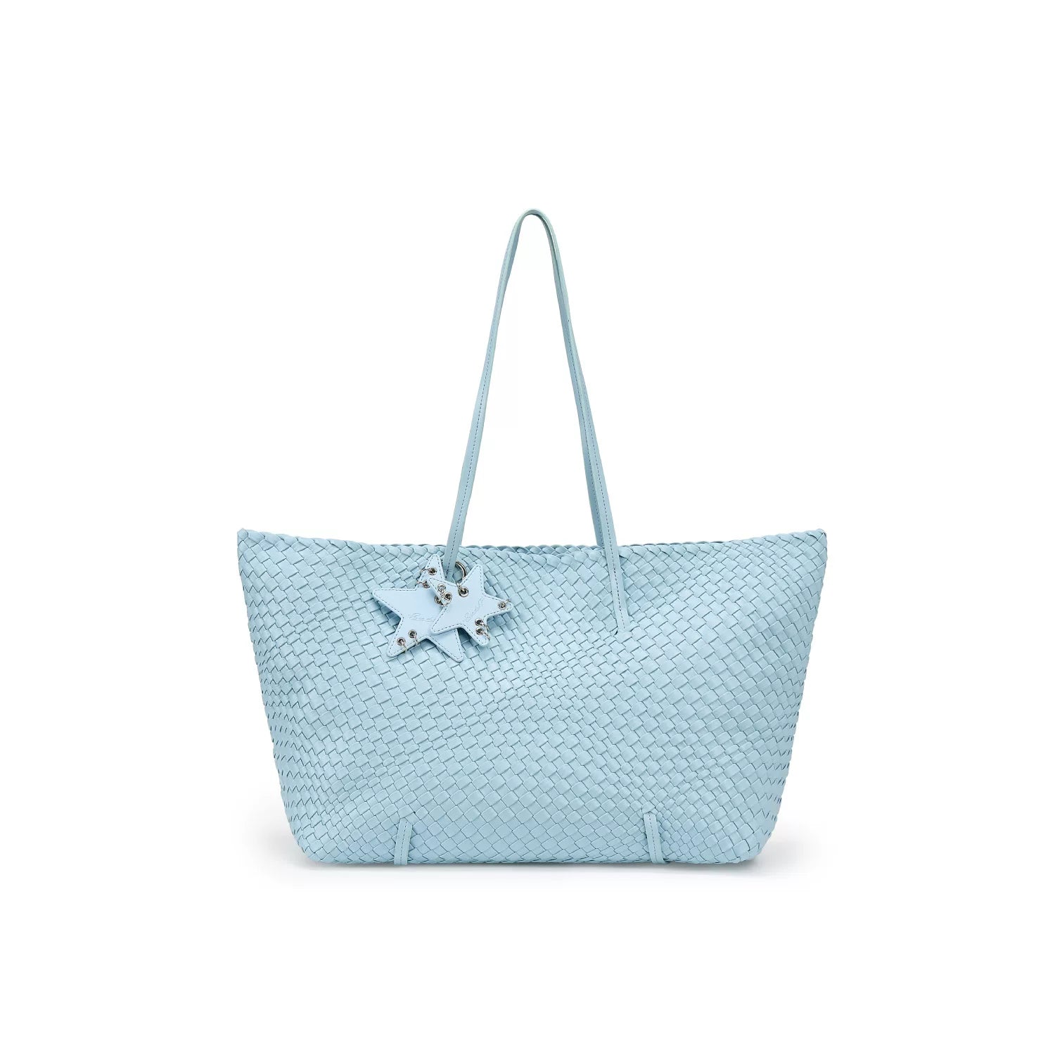 ECODAY Champagne Woven Faux Leather Tote