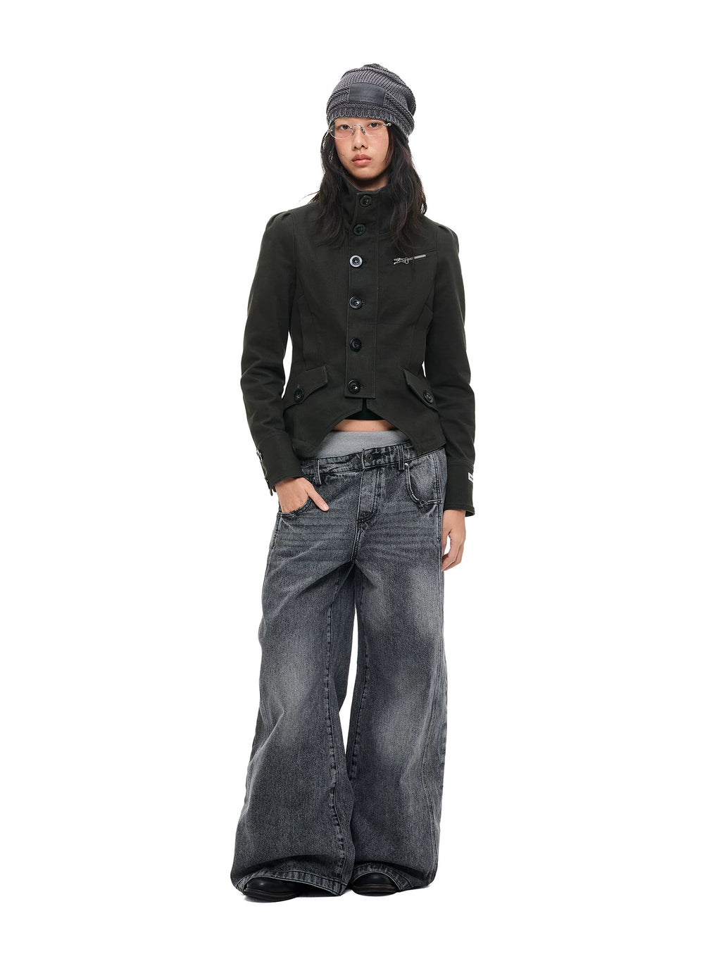 JIKOO Sheet Music Breathable Cropped Jacket