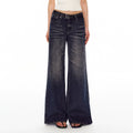 ARISEISM Vintage Washed High-Waist Straight-Leg Jeans