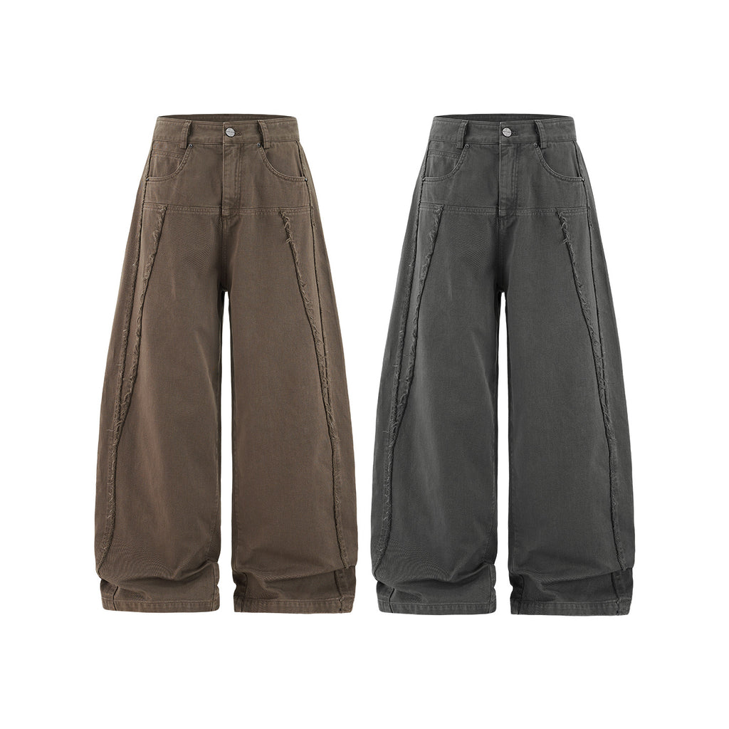 Inflation Rough Edge Old Destruction Style Casual Pants