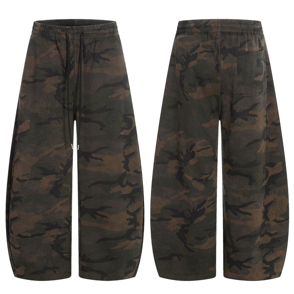 11KN Retro Camouflage Wide-leg Tooling Slacks