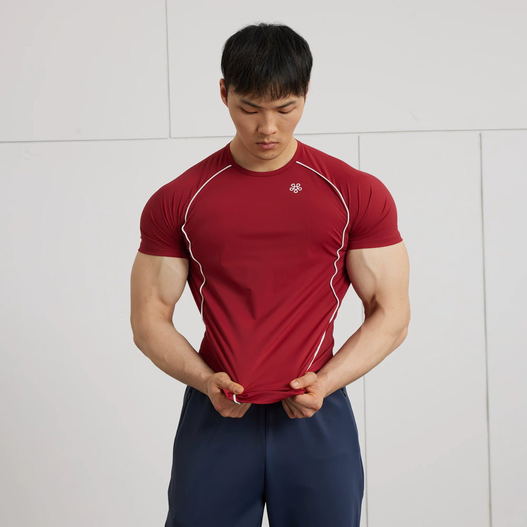 AFTERGLOW Cool-Touch Slim Fit Cropped Tee