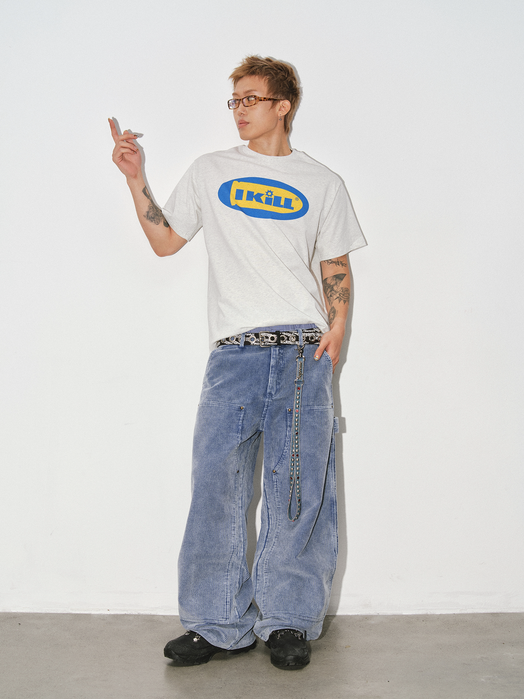 NOVACAM Alphabet Print Casual Tee