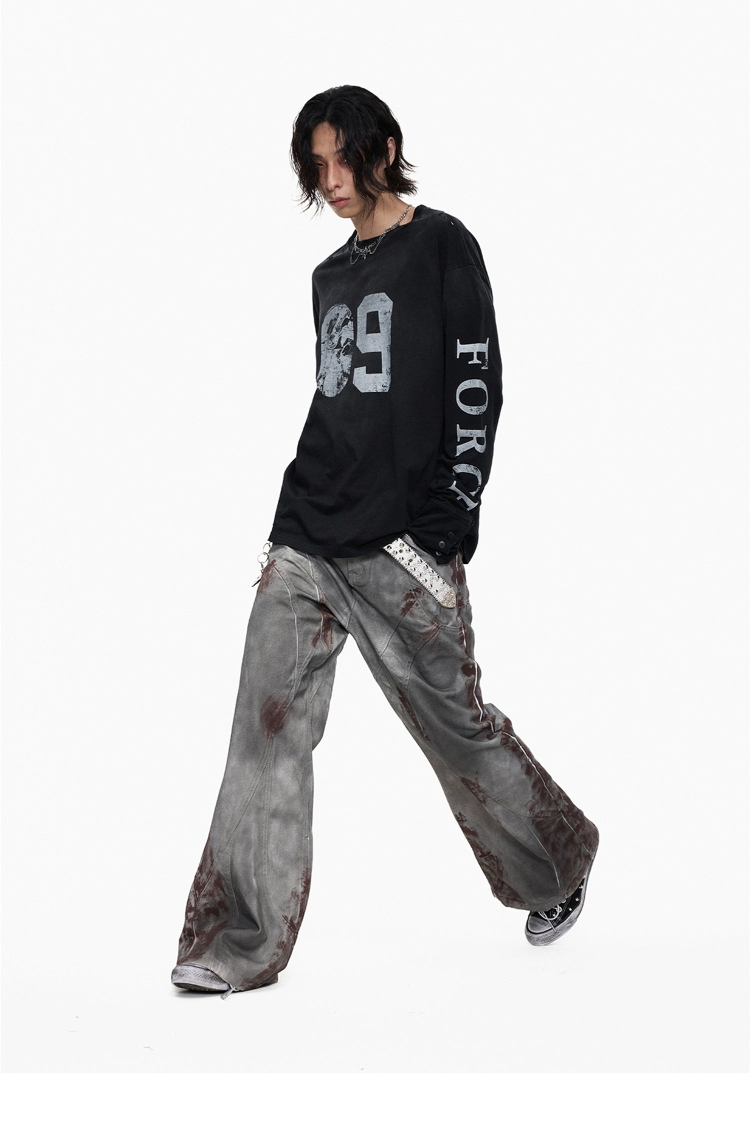 Chanyoou Breasted Crew Neck Sweater