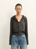 LINY LIBERTY Vintage Striped Hooded Cardigan Jacket