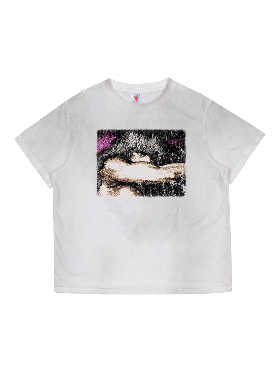 HIGH TABLE Griffith Portrait Distressed Oversized Tee