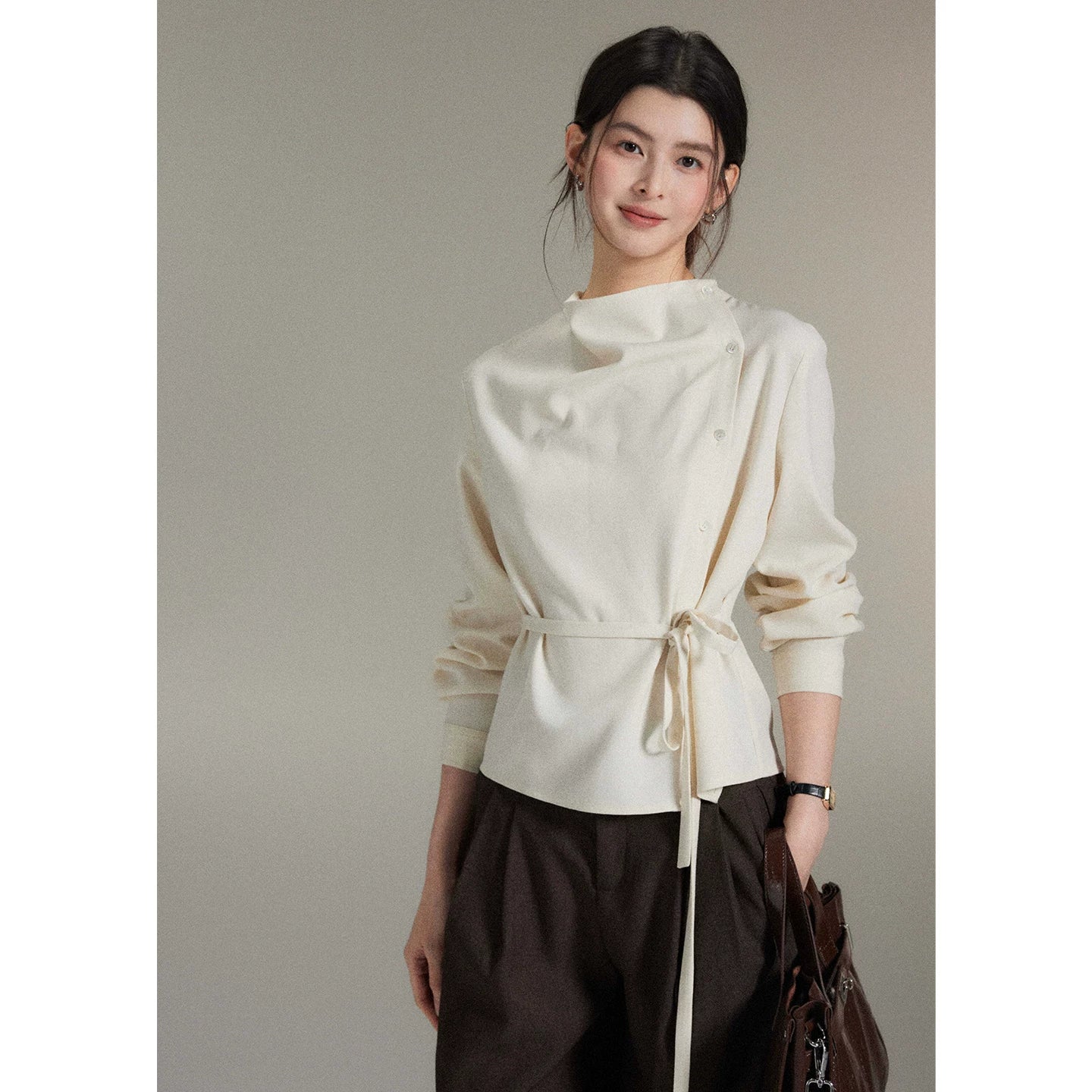 TYANG Simple Strap Waist High-end Shirt