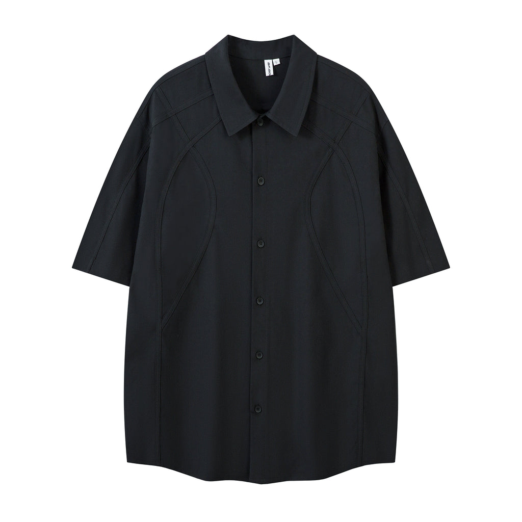 BeOurRule Striped Splicing Structure Shirt