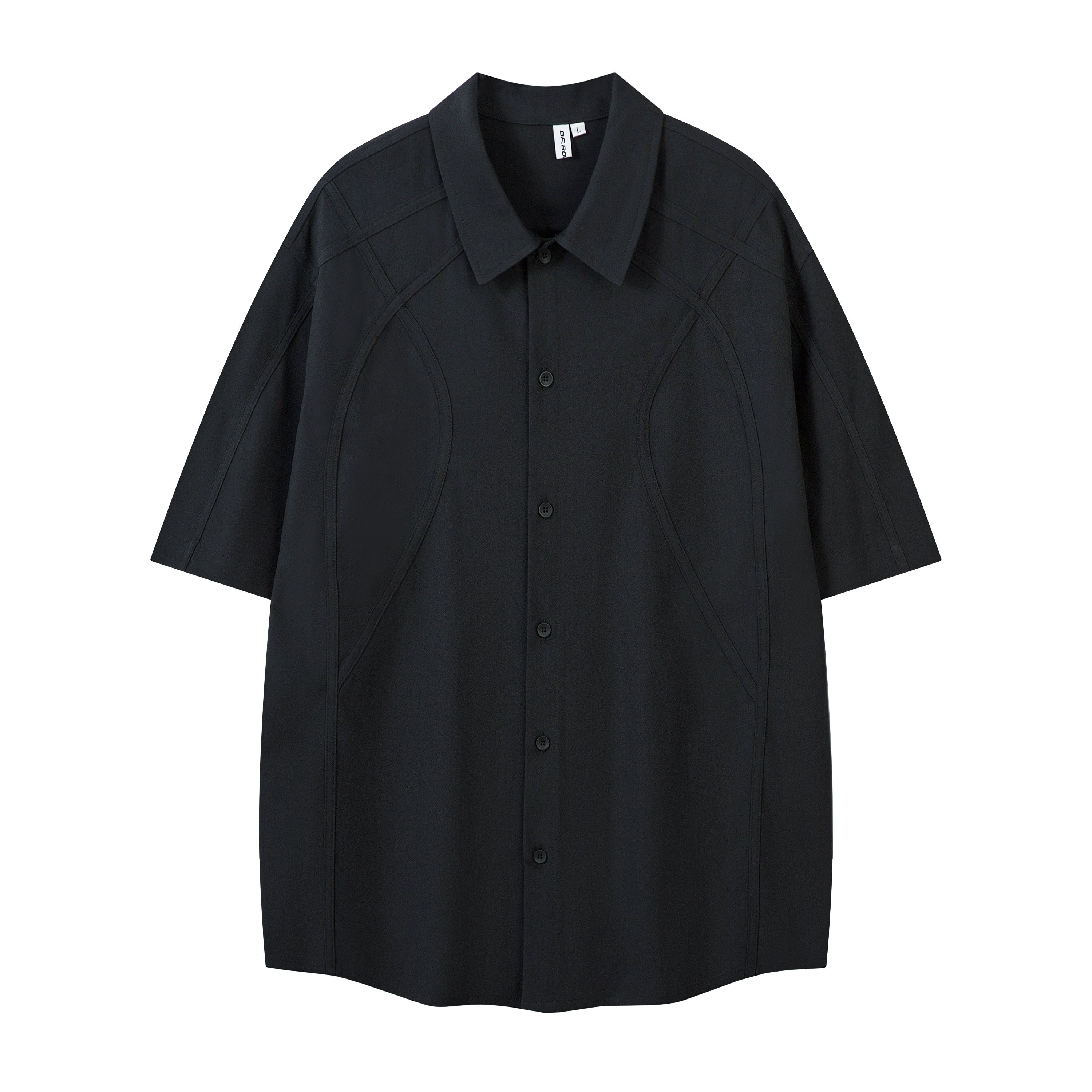 BeOurRule Striped Splicing Structure Shirt