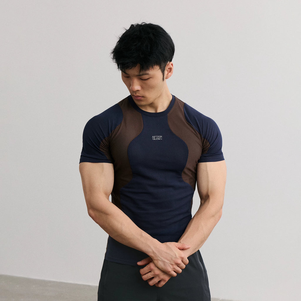 AFTERGLOW Color-Block 180g Quick-Dry Fitted Tee