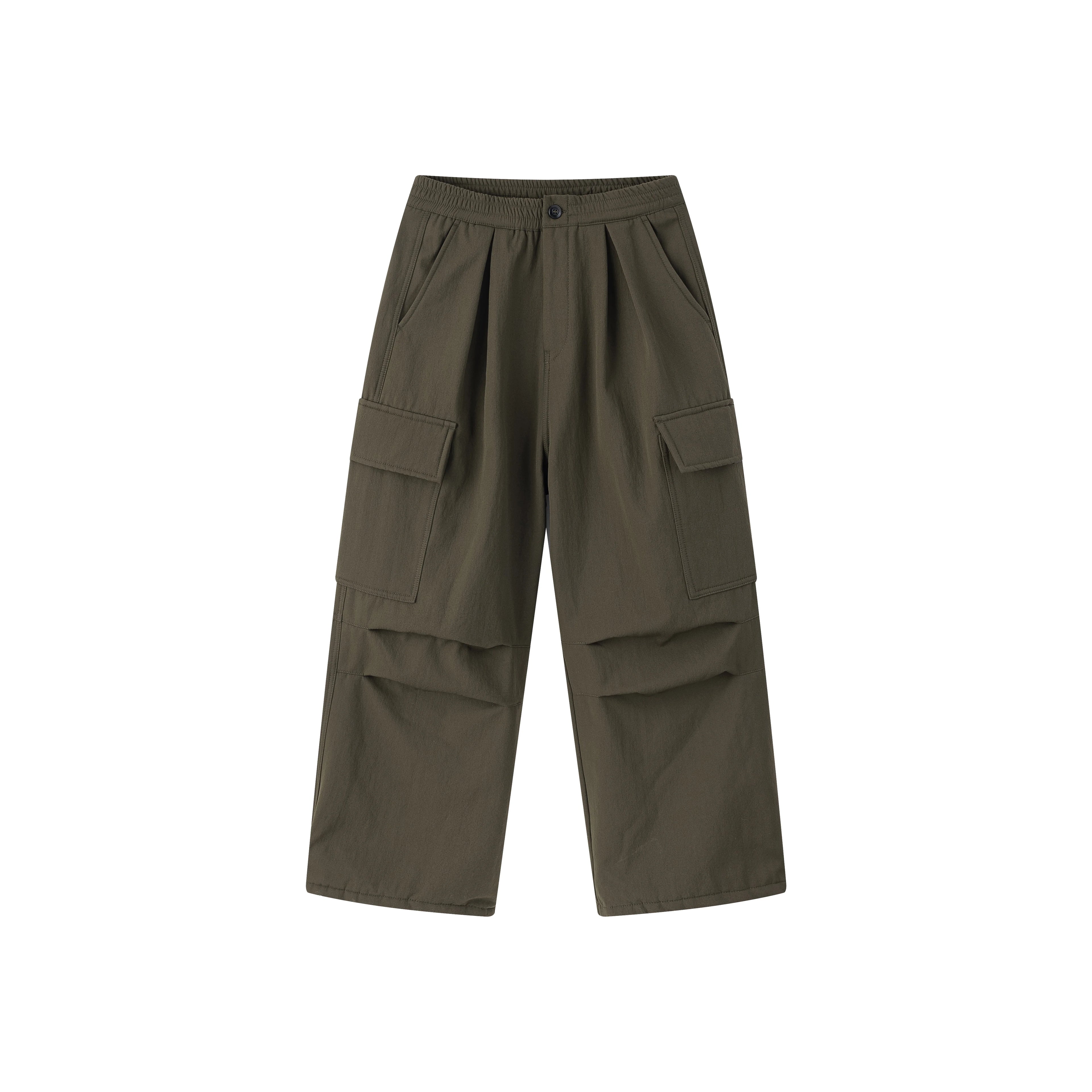Anniehall Fleece Thickened Large Pocket Vintage Thermal Pants