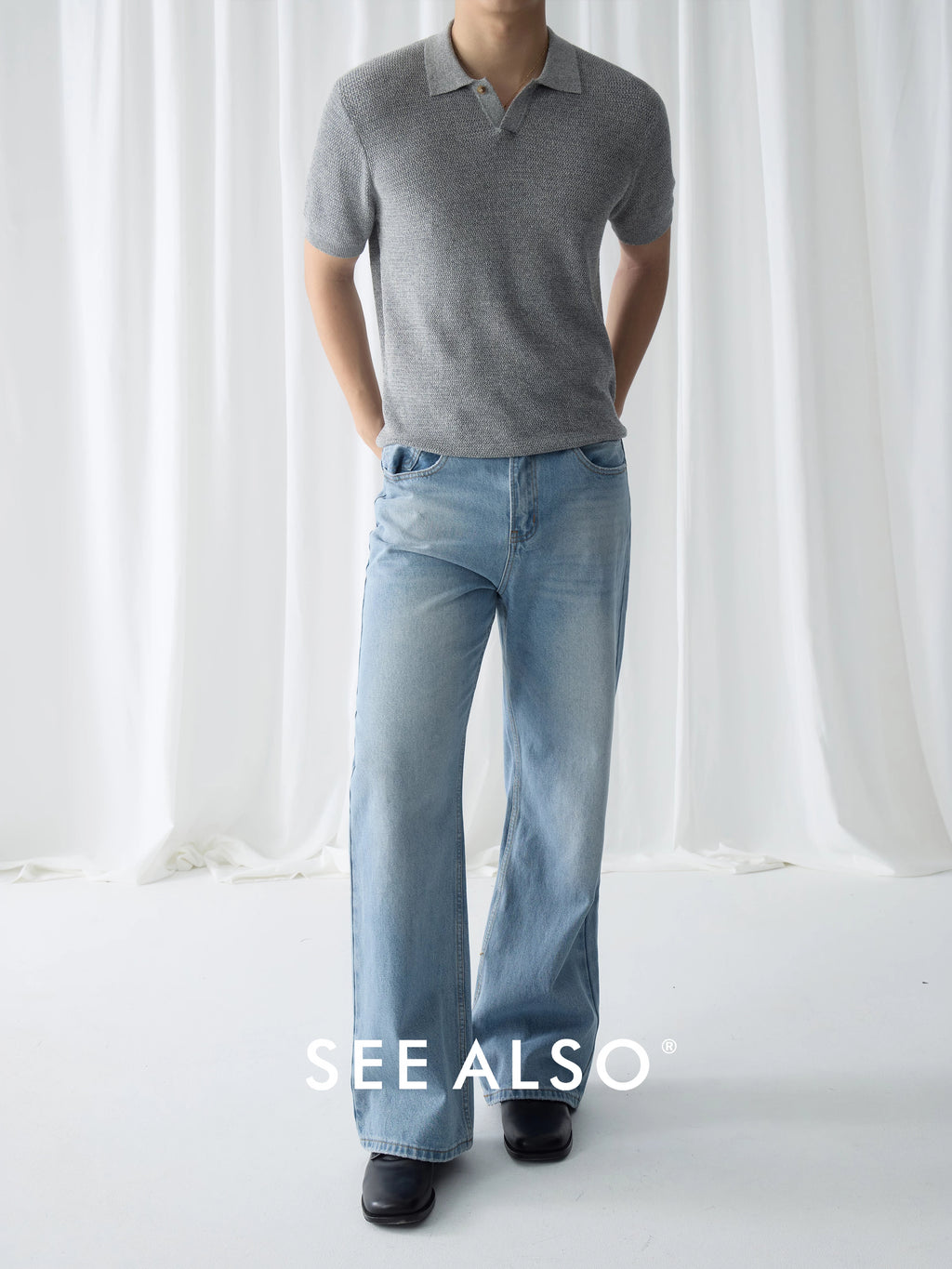 SEE ALSO Washed Straight-Leg Jeans