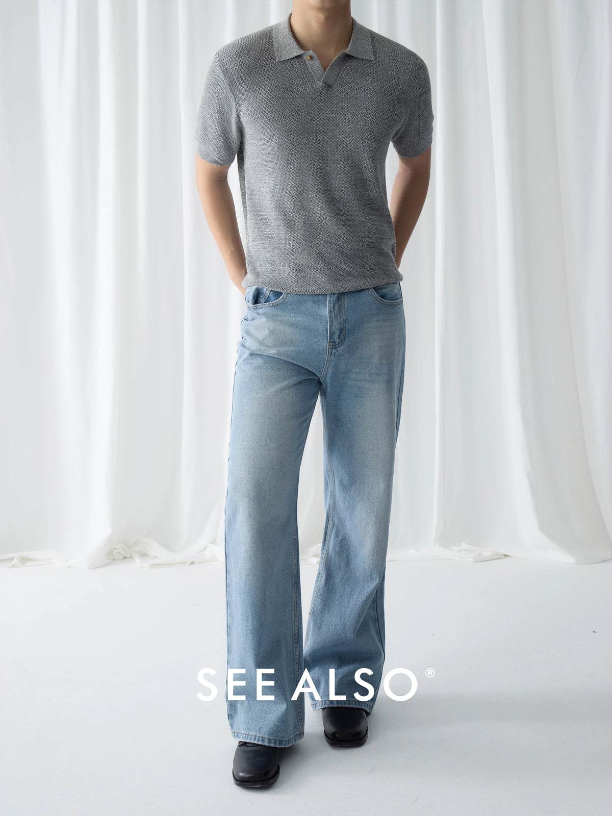 SEE ALSO Washed Straight-Leg Jeans