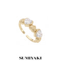 SUMIYAKI Cubic Zirconia Heart Ring Set