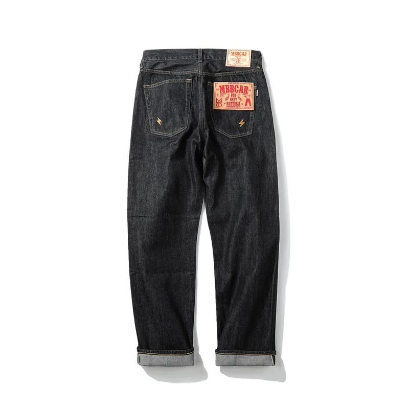 Mbbcar 14OZ Selvedge Embroidery Slim Fit Jeans