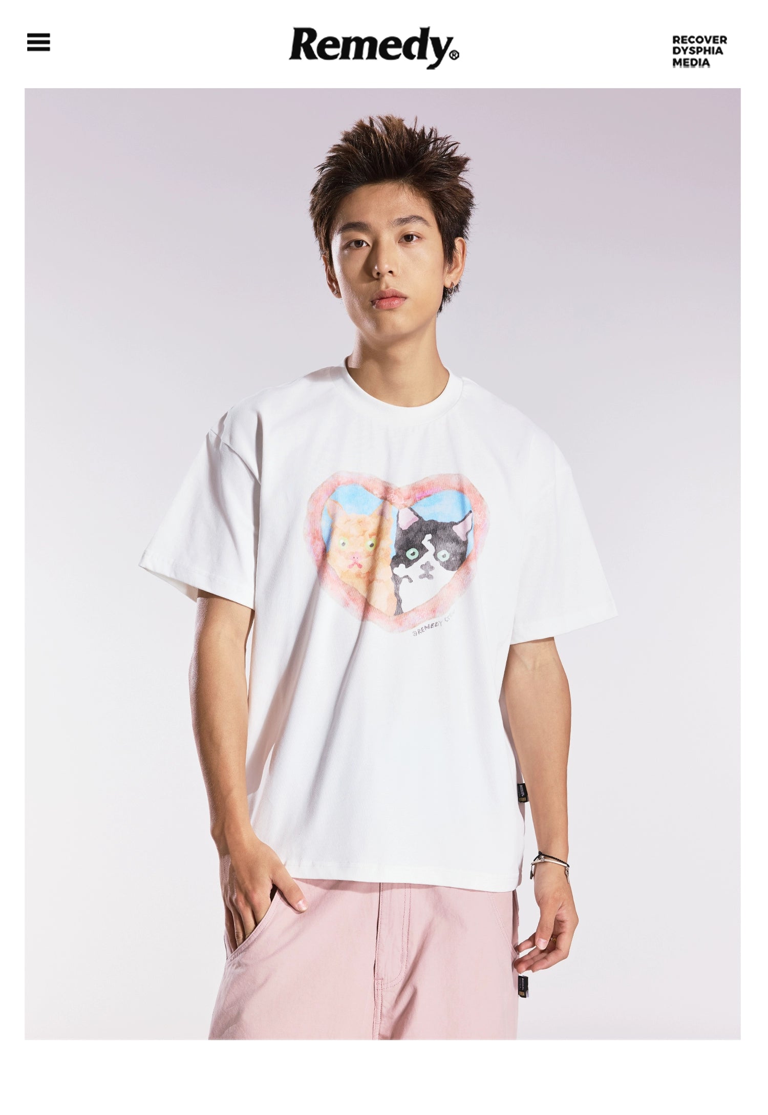 Remedy Cat Loose Round Neck Tee