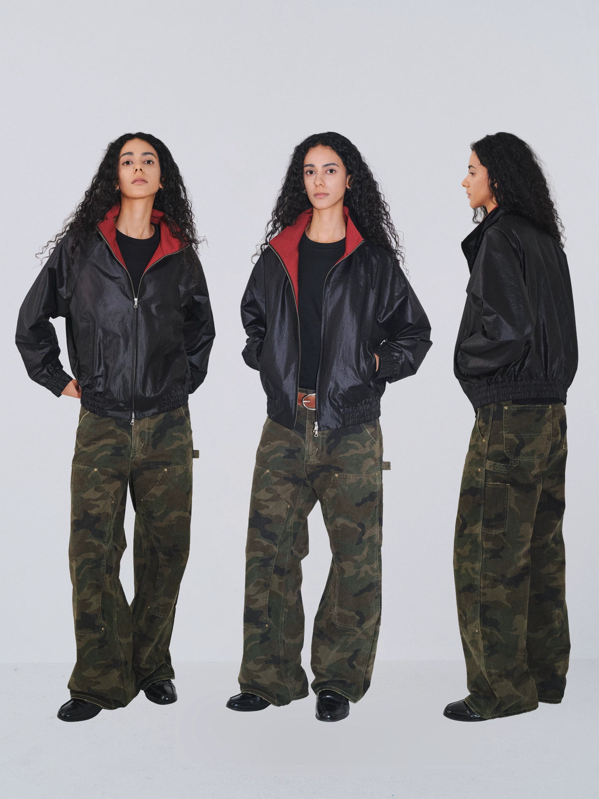VLABMADE Vintage Waxed Coating Loose Zip Windbreaker Jacket