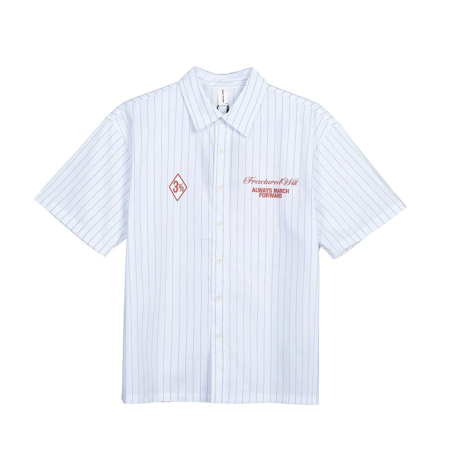 OOTC Vintage Vertical Striped Short Sleeve Shirt