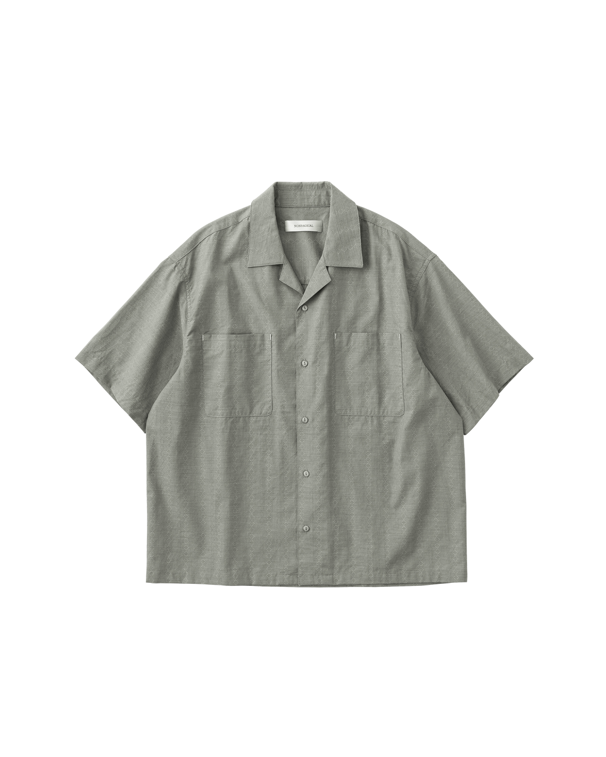NONRADICAL Hemp Jacquard Cuban Collar Breathable Tee