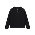 PLUS NO LOGO A Little Warm Breathable Henley Long-Sleeve Tee