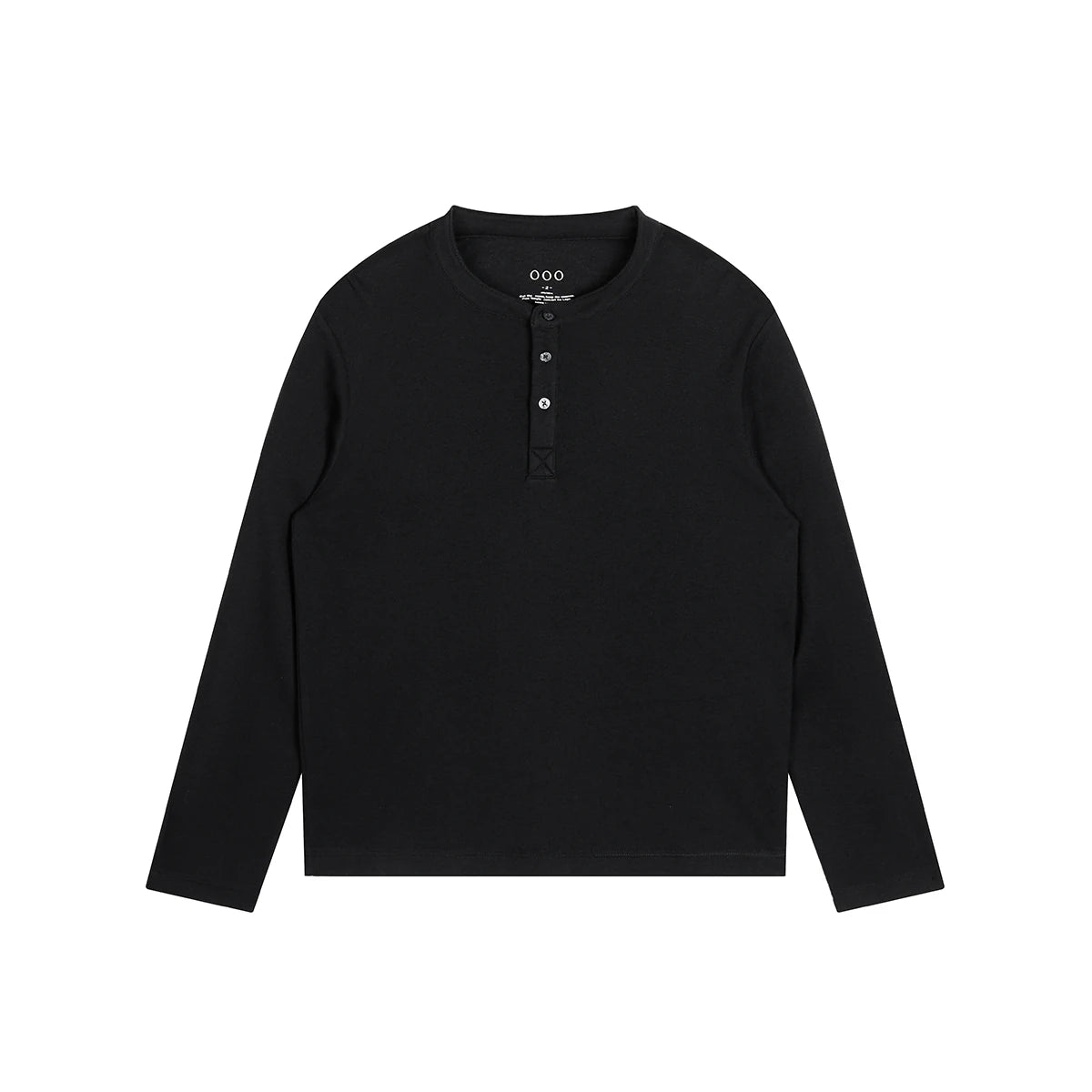 PLUS NO LOGO A Little Warm Breathable Henley Long-Sleeve Tee