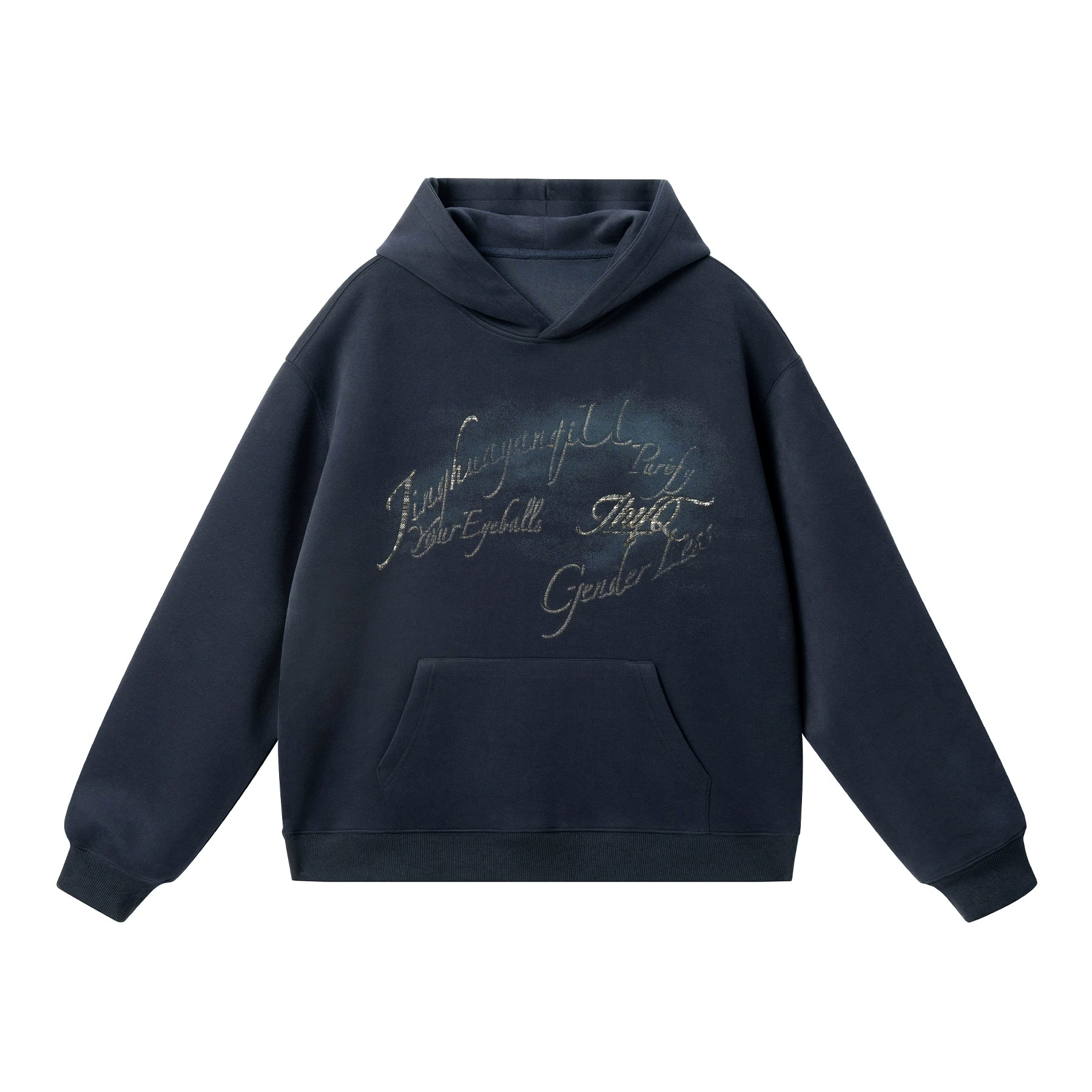 JHYQ Retro Letter Print Hooded Sweater