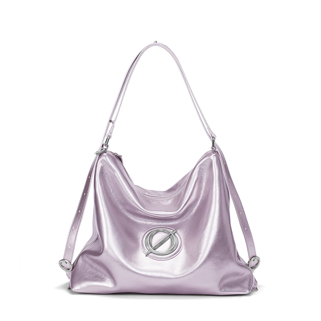 JELLY TOYBOY Purple Faux Leather Zip-Top Shoulder Bag