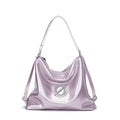 JELLY TOYBOY Purple Faux Leather Zip-Top Shoulder Bag