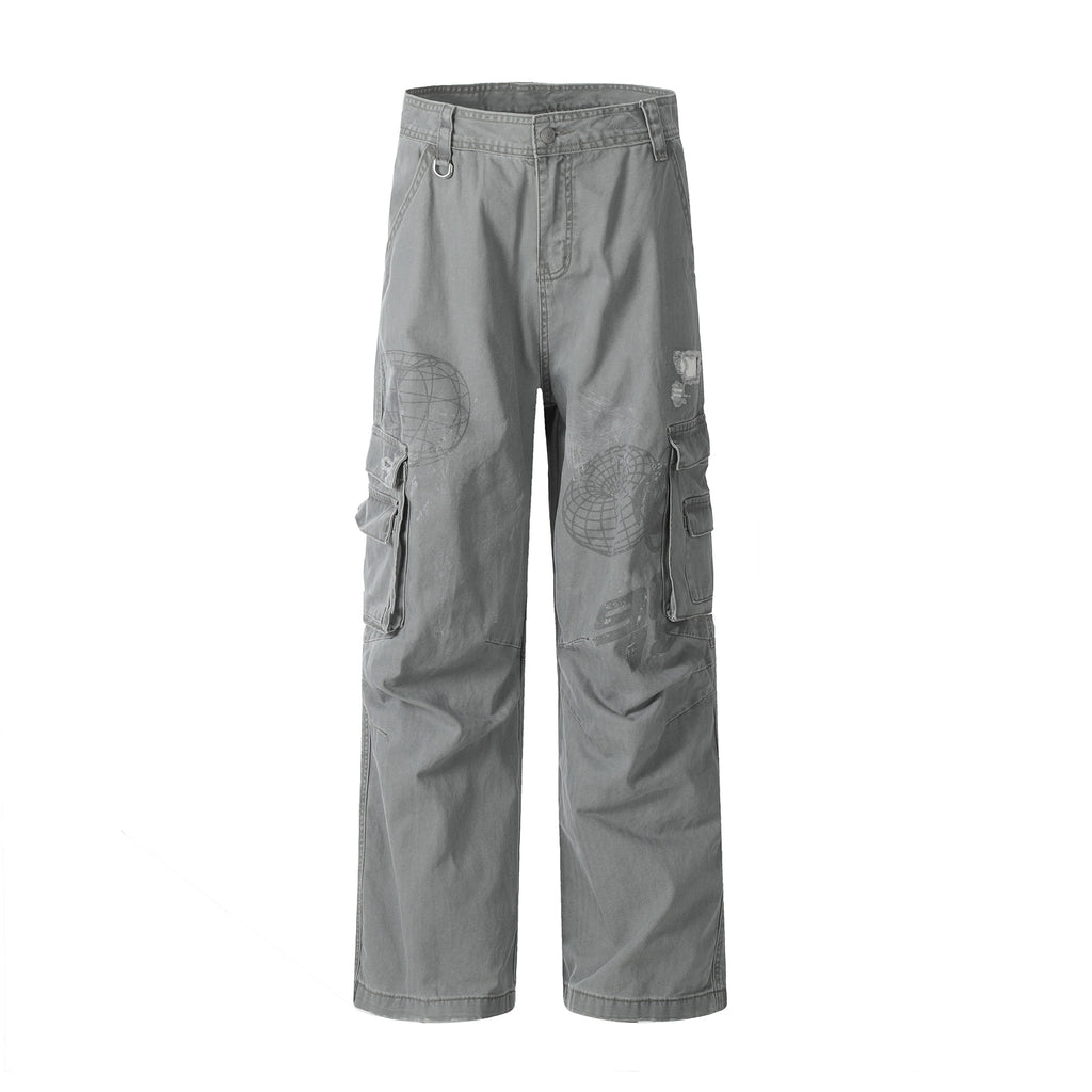 11KN Retro Straight Loose Wide Leg Pants