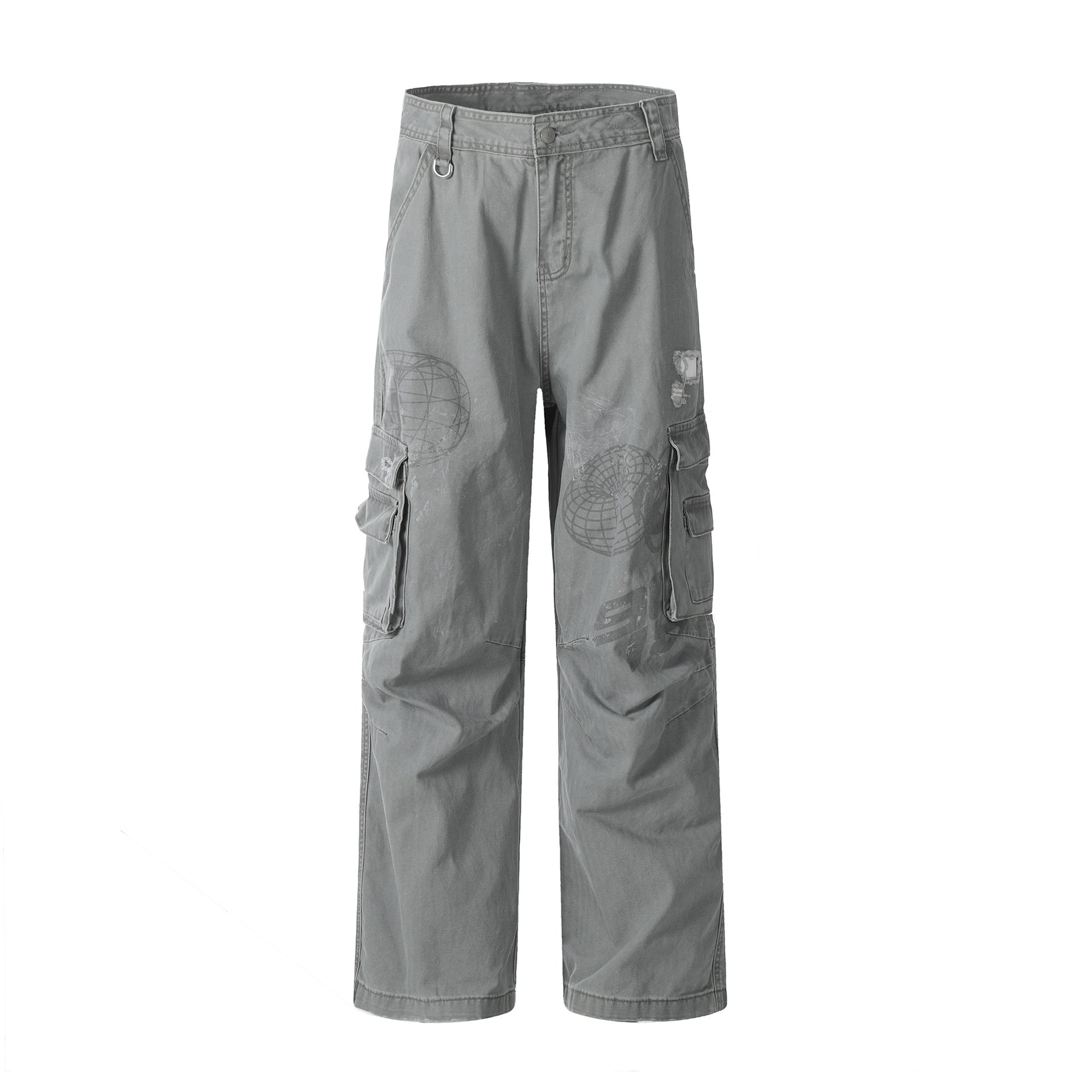 11KN Retro Straight Loose Wide Leg Pants