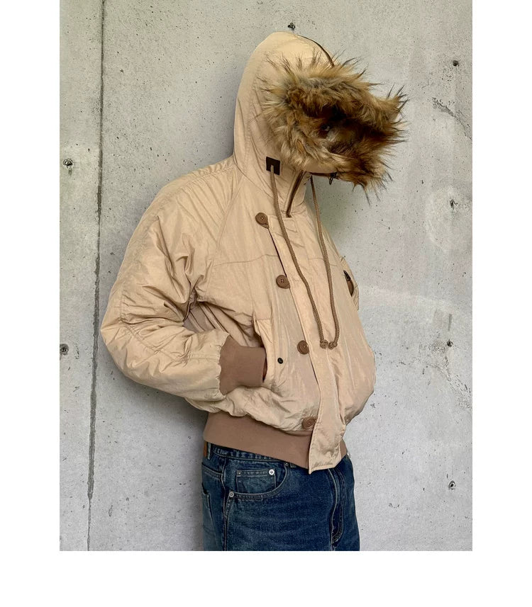 NONRADICAL (NR) Vintage Parker Hooded (Three Wearing Forms) Padded Jacket Jacket Men