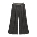 MAMC Double-Waist Plaid Loose Straight-Leg Trousers