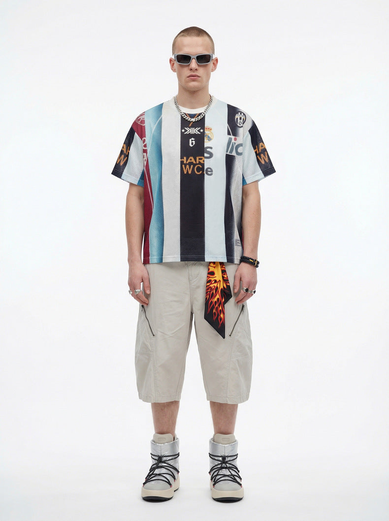 Inflation Splicing Digital Printing Breathable Sports Short Sleeve