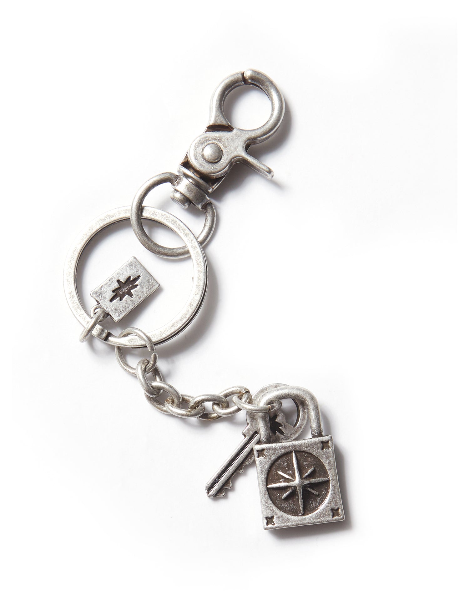 Remedy pendant lock key ring keychain