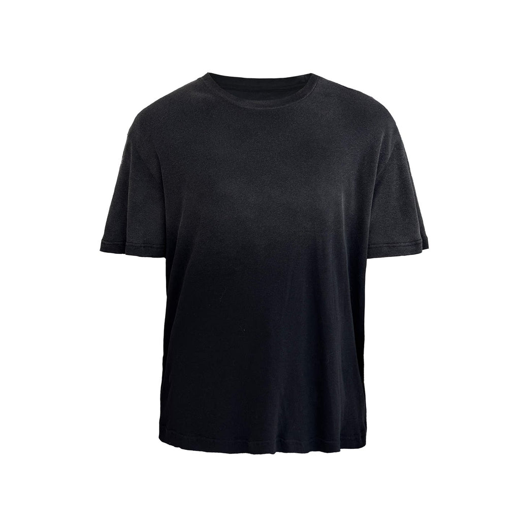JCAESAR Washed Faded Snowflake Linen-Like Loose Tee