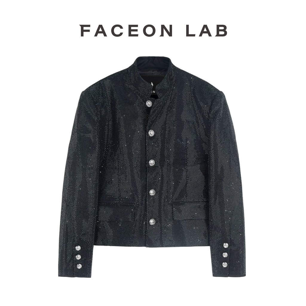 FACEON LAB Mandela Black Diamond Uniform Crystal Blazer