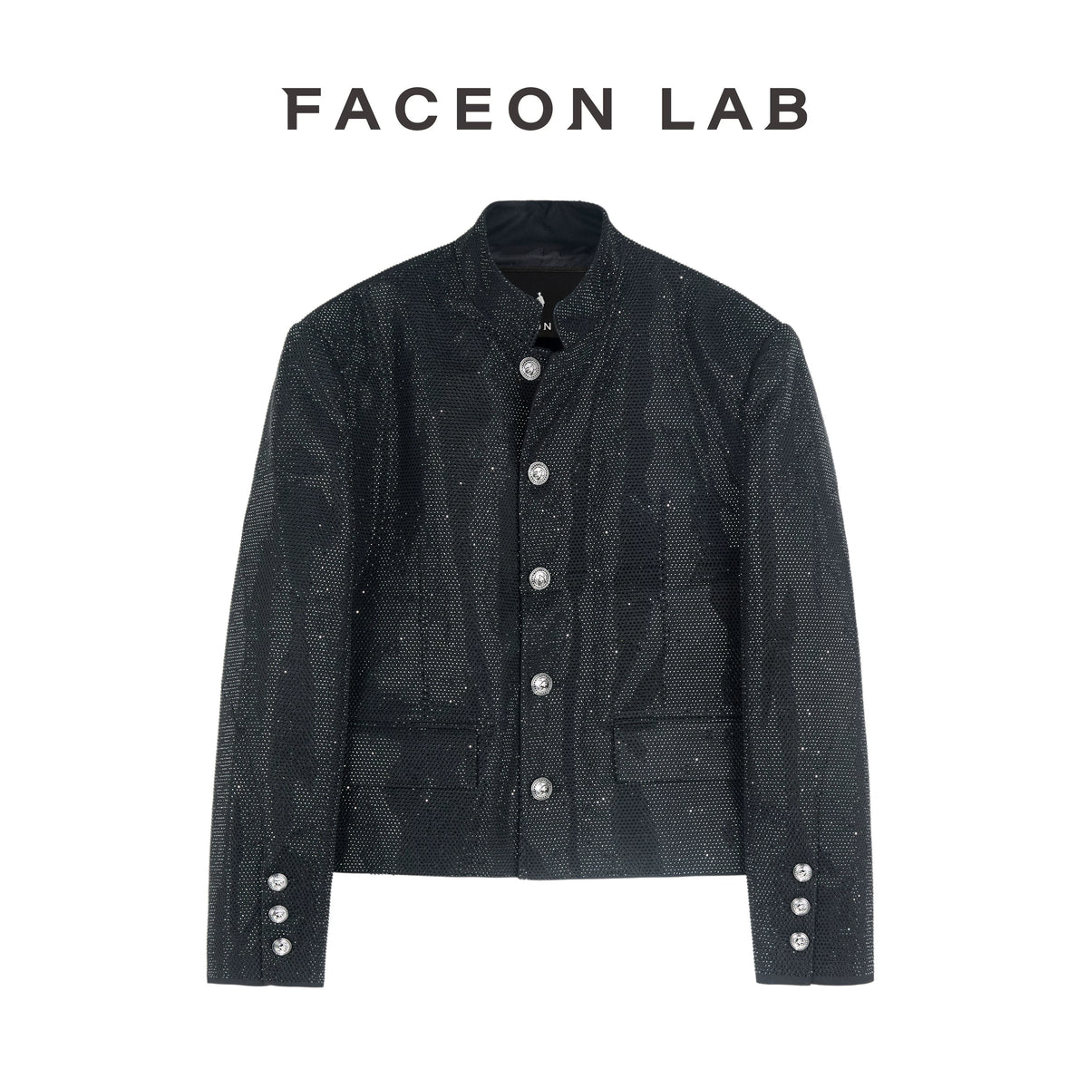 FACEON LAB Mandela Black Diamond Uniform Crystal Blazer