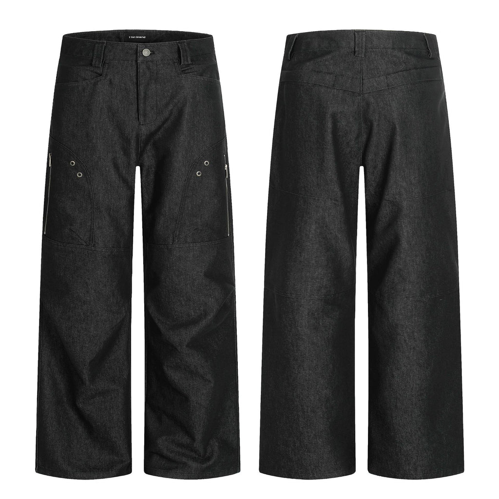11KN Vintage Loose Versatile Wide Leg Straight Pants