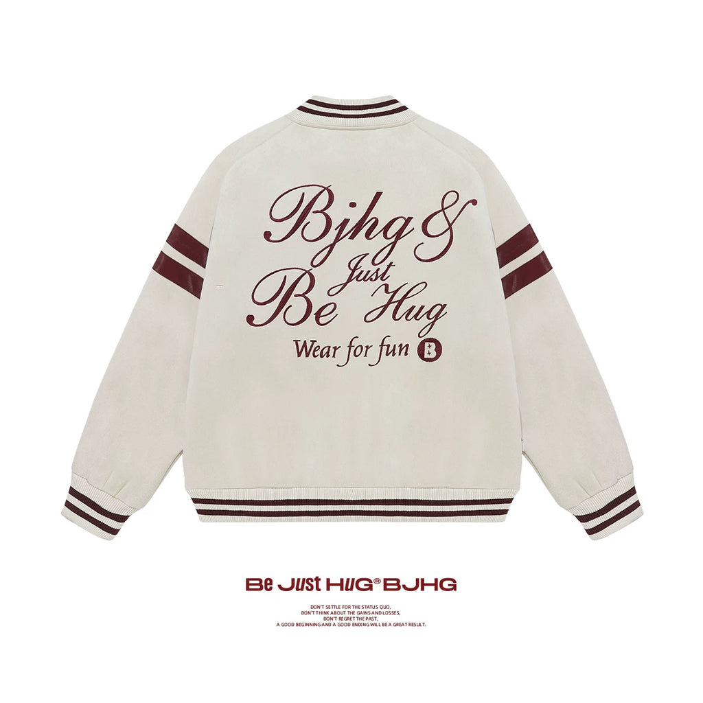 BJHG Embroidery 400g Oversized Baseball Jacket