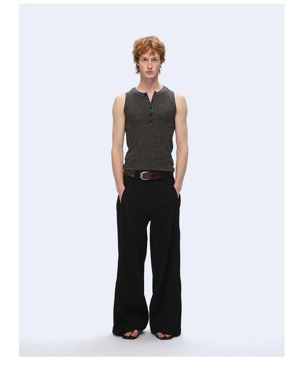 TZ Killer Textured Arc Wide Leg Trousers