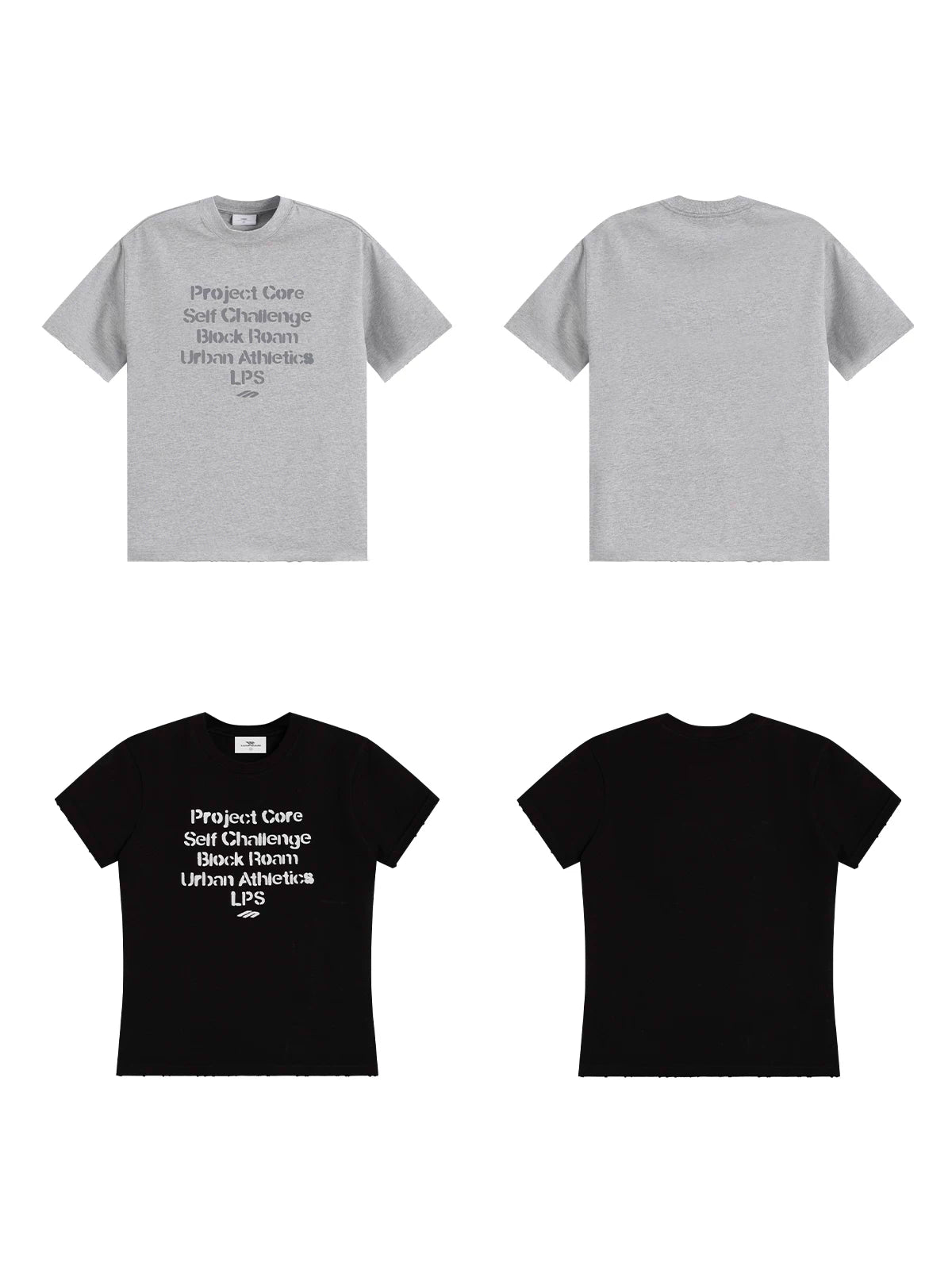 Loopsoon Pure Cotton Letter Print Loose Tee