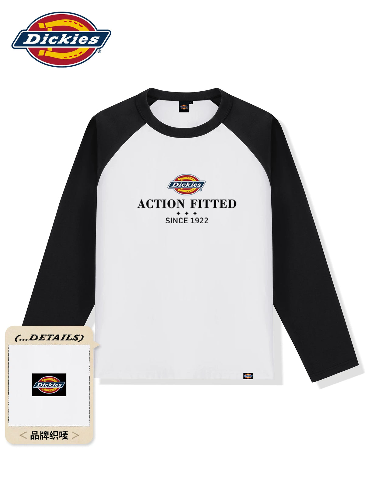 Dickies Color-Block 230g Loose Fit Long-Sleeve Tee