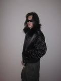URRRGE Rivet Design Fur Collar Padded Jacket