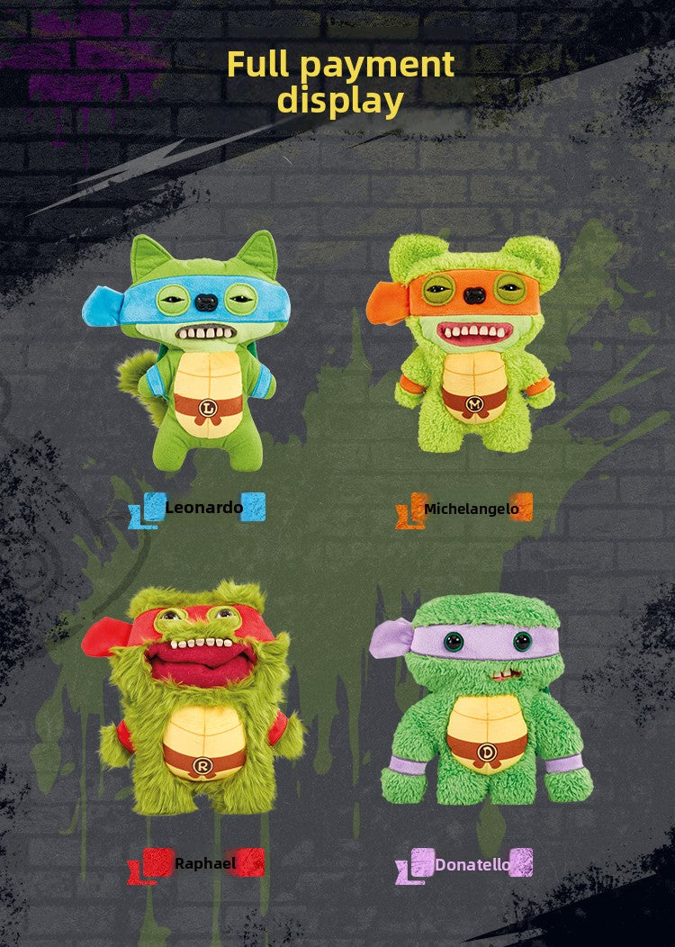 Fuggler Cute Tooth Monster Ninja Turtle Series Plush Doll