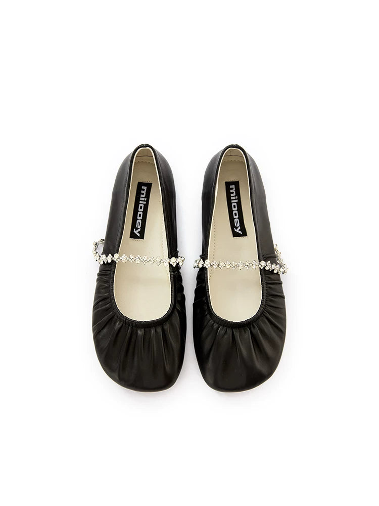 MILOOEY Rhinestone Strap Mary Jane Ballet Flat