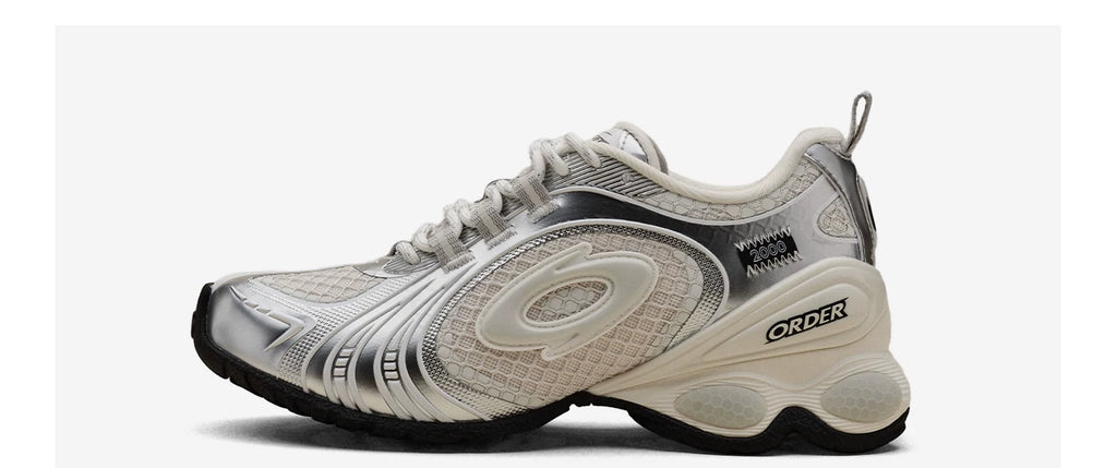 OLD ORDER Mesh Metallic Lace-Up Sneaker