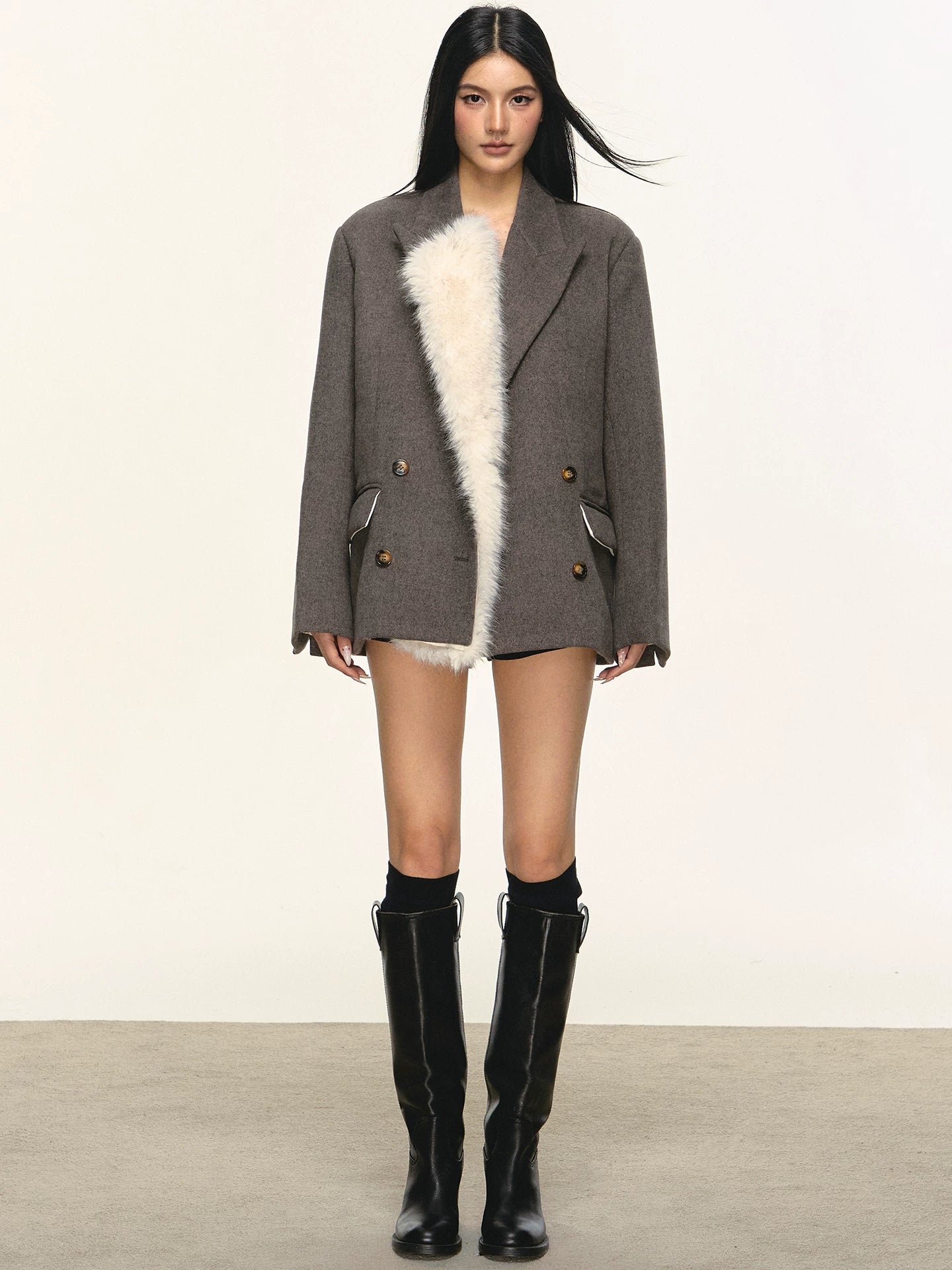 Anna Aneae Vintage Woolen Suit Thermal Jacket