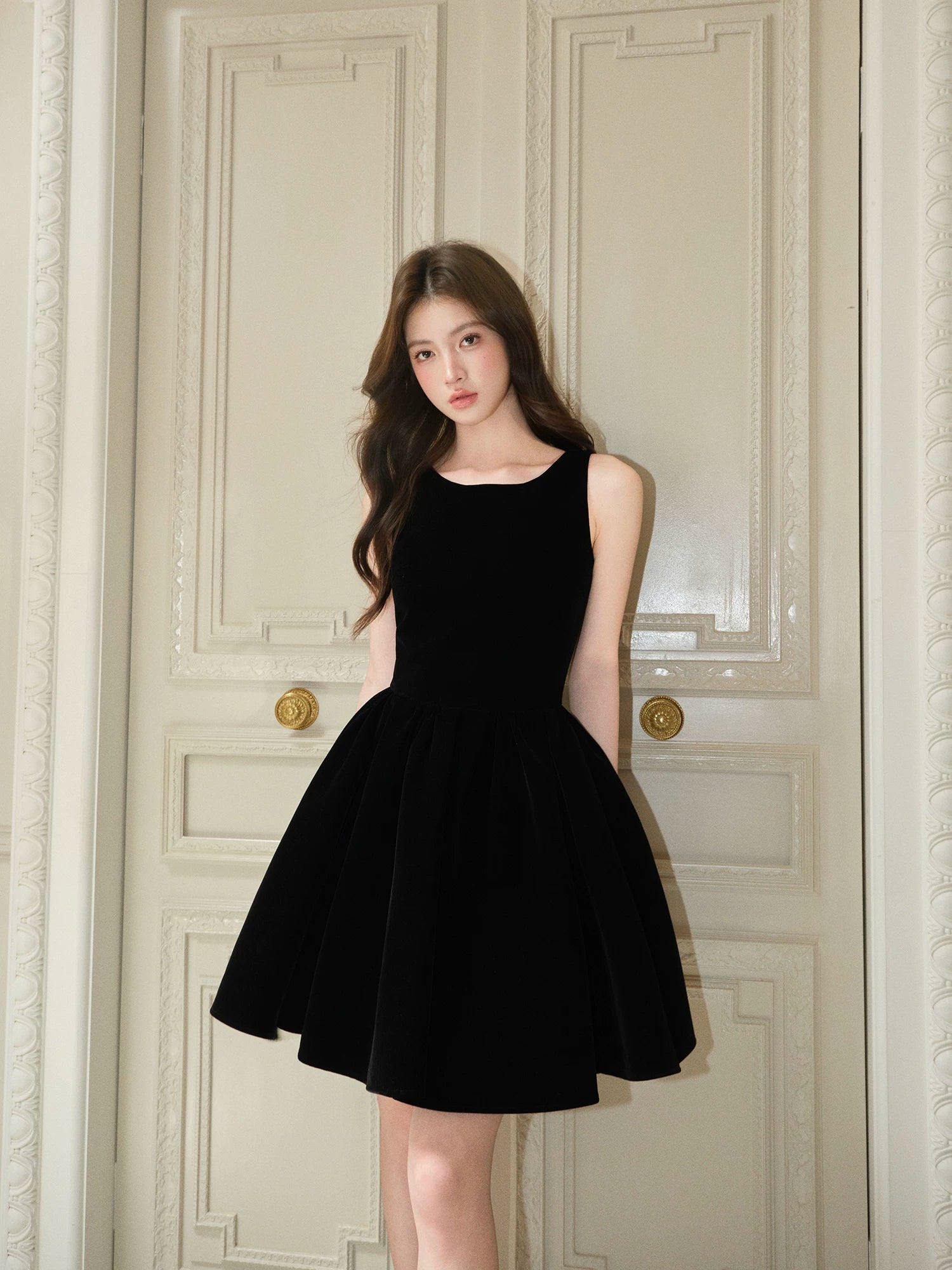 Avenement Velvet Temperament High-end Vest Dress