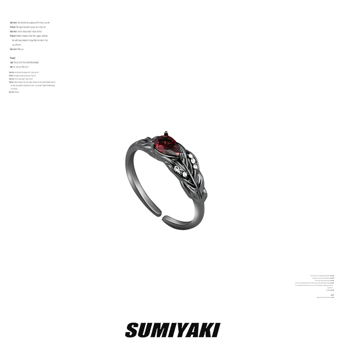 SUMIYAKI Feather Liquid Metal Ring Set