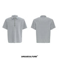ArguECulturE Niche Sequined Square Neck Loose Polo Shirt Tee